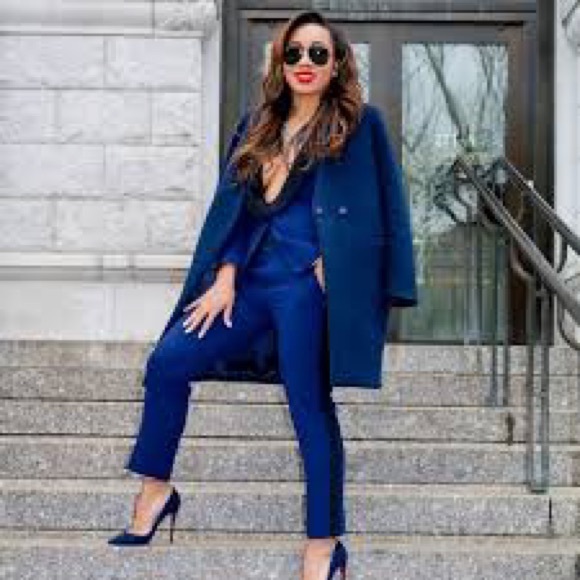 📸Classic Chic Double Breasted Button Down Smokey Grey Coat Warm & Cozy Style🧥 - Picture 10 of 15